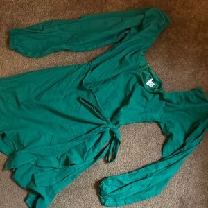 Coachella Green Long Sleeve Dress